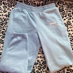 Blue sweat pants